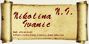 Nikolina Ivanić vizit kartica